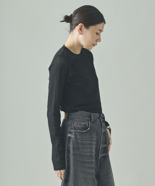 Curensology(カレンソロジー)/コットンチュールブラウス（Tシャツ