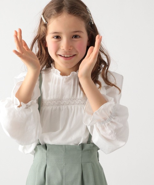 GLOBAL WORK(グローバルワーク)の「イージーケア/フリルブラウス/185907(シャツ/ブラウス・キッズ・ホワイト・140cm/150cm/120cm/110cm/130cm/100cm/160cm)」の17枚目の写真