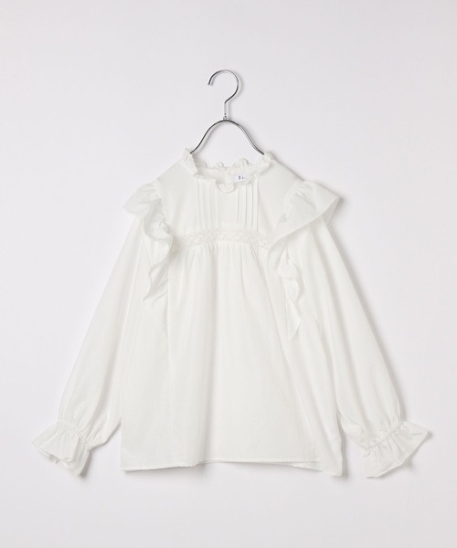 GLOBAL WORK(グローバルワーク)の「イージーケア/フリルブラウス/185907(シャツ/ブラウス・キッズ・ホワイト・140cm/150cm/120cm/110cm/130cm/100cm/160cm)」の3枚目の写真