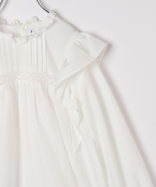 GLOBAL WORK(グローバルワーク)の「イージーケア/フリルブラウス/185907(シャツ/ブラウス・キッズ・ホワイト・140cm/150cm/120cm/110cm/130cm/100cm/160cm)」の9枚目の写真