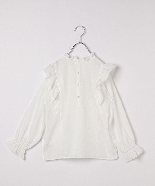 GLOBAL WORK(グローバルワーク)の「イージーケア/フリルブラウス/185907(シャツ/ブラウス・キッズ・ホワイト・140cm/150cm/120cm/110cm/130cm/100cm/160cm)」の11枚目の写真