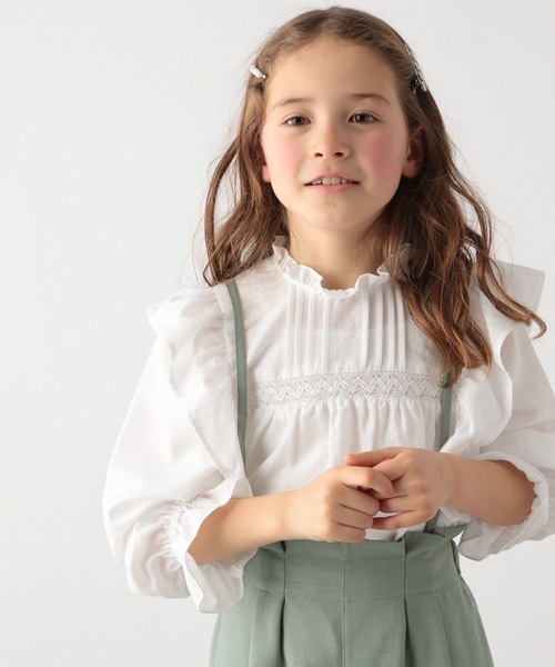 GLOBAL WORK(グローバルワーク)の「イージーケア/フリルブラウス/185907(シャツ/ブラウス・キッズ・ホワイト・140cm/150cm/120cm/110cm/130cm/100cm/160cm)」の14枚目の写真