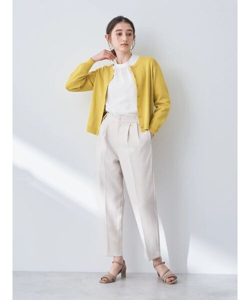 YECCA VECCA（イェッカヴェッカ）の「タックテーパードパンツ（その他パンツ・レディース・ライトベージュ/ネイビー/グリーン系その他3・M/L/S）」の9枚目の写真