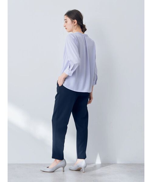 YECCA VECCA（イェッカヴェッカ）の「タックテーパードパンツ（その他パンツ・レディース・ライトベージュ/ネイビー/グリーン系その他3・M/L/S）」の12枚目の写真