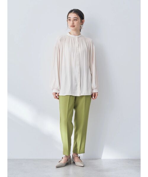 YECCA VECCA（イェッカヴェッカ）の「タックテーパードパンツ（その他パンツ・レディース・ライトベージュ/ネイビー/グリーン系その他3・M/L/S）」の18枚目の写真