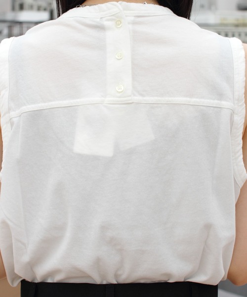 THE SHINZONE（ザ　シンゾーン）の「THE SHINZONE/シンゾーン　ハイツイストコットンスリーブレス　HIGH TWIST COTTON SLEEVELESS（Tシャツ/カットソー・レディース・ブラック/ホワイト/レッド/パープル・FREE）」の16枚目の写真