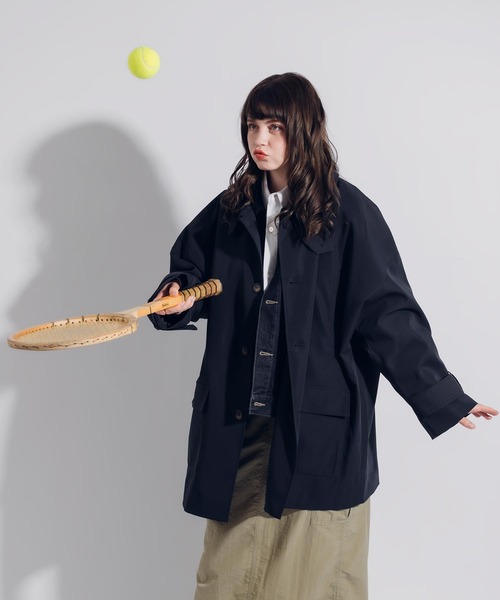 MUHET（ミュエータ）の「スプリングドルマンコート（ステンカラーコート・レディース・カーキ/ベージュ/ネイビー・MEDIUM/X-LARGE）」の12枚目の写真