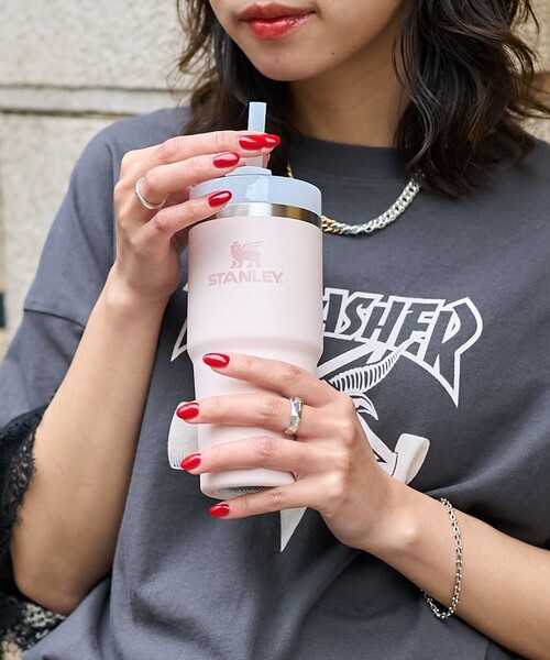 STANLEY(スタンレー)の「STANLEY/スタンレー H2.0 真空スリムクエンチャー 414ML(グラス/マグカップ/タンブラー・メンズ・ブラック/ブルーグリーン/ナチュラル/ピンク/グレー・ONE SIZE)」の5枚目の写真