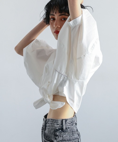 PAGEBOY（ページボーイ）の「デザインヘムブラウス（シャツ/ブラウス・レディース・チェック/オフホワイト・FREE）」の8枚目の写真