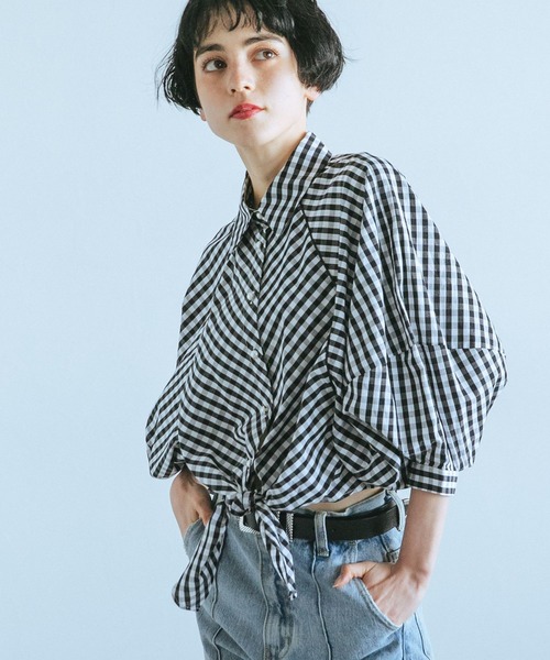 PAGEBOY（ページボーイ）の「デザインヘムブラウス（シャツ/ブラウス・レディース・チェック/オフホワイト・FREE）」の19枚目の写真