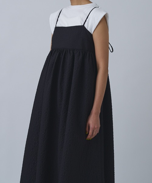 Abor（アボア）の「【Abor】ジャガードキャミドレス（ワンピース・レディース・ブラック/アイボリー・FREE）」の15枚目の写真