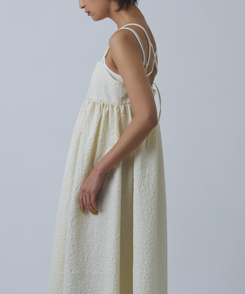 Abor（アボア）の「【Abor】ジャガードキャミドレス（ワンピース・レディース・ブラック/アイボリー・FREE）」の8枚目の写真