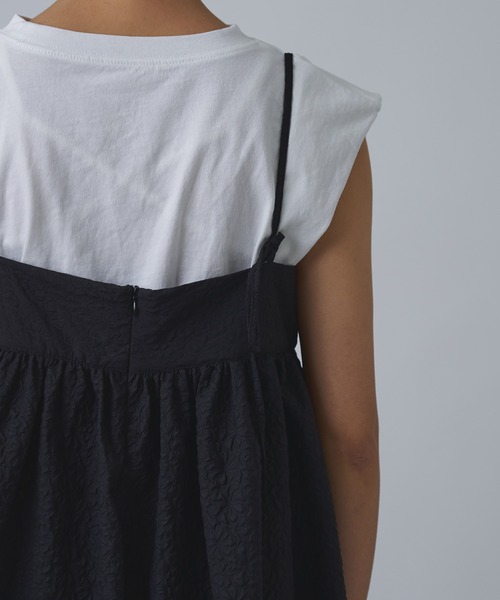 Abor（アボア）の「【Abor】ジャガードキャミドレス（ワンピース・レディース・ブラック/アイボリー・FREE）」の20枚目の写真