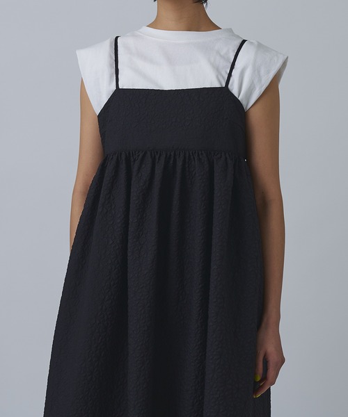 Abor（アボア）の「【Abor】ジャガードキャミドレス（ワンピース・レディース・ブラック/アイボリー・FREE）」の21枚目の写真