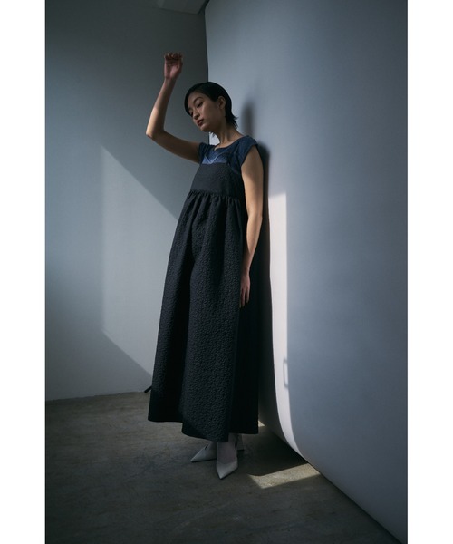 Abor（アボア）の「【Abor】ジャガードキャミドレス（ワンピース・レディース・ブラック/アイボリー・FREE）」の22枚目の写真