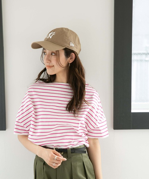 NANO universe（ナノユニバース）の「LB.04/ボーダーワイドドロップTシャツ半袖（Tシャツ/カットソー・レディース・ブラック/ピンク/オフホワイト/グリーン/ベージュ系その他/グレー系その他4・FREE）」の19枚目の写真