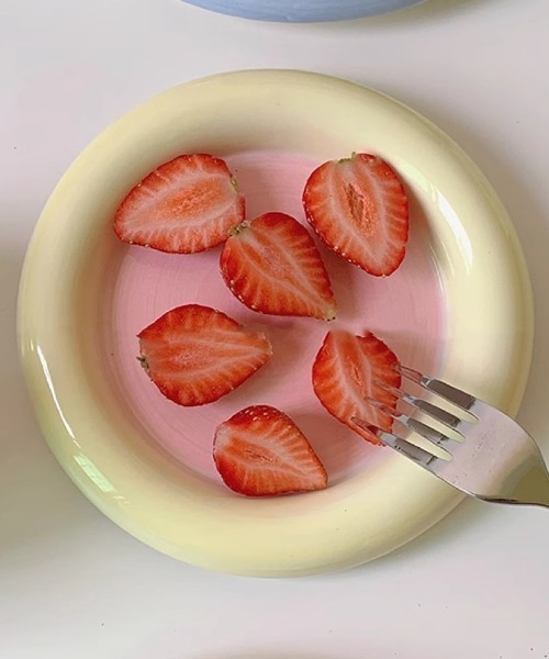 バイカラーぷっくりラウンドプレート（食器）｜Made in I（メイドイン