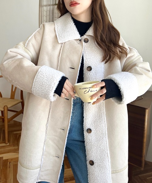 moment+（モーメントプラス）の「スウェード×ボアフェイクムートン