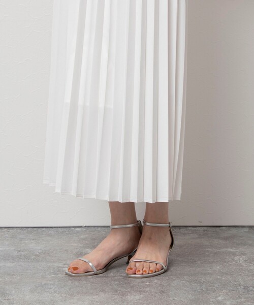 NOLLEY’S（ノーリーズ）の「プリーツスカート（スカート・レディース・ネイビー/オフホワイト/ベージュ・38/36）」の5枚目の写真