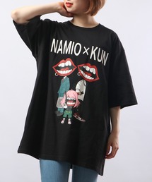 RE730 なみおくんプリント ルーズ半袖Tシャツ