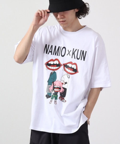 RE730（アールイーセブンサーティー）の「RE730 なみおくんプリント ルーズ半袖Tシャツ（Tシャツ/カットソー・メンズ・ホワイト系その他/ブラック系その他/ブラック・XL/L/M）」の8枚目の写真