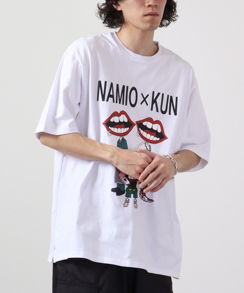 RE730（アールイーセブンサーティー）の「RE730 なみおくんプリント ルーズ半袖Tシャツ（Tシャツ/カットソー・メンズ・ホワイト系その他/ブラック系その他/ブラック・XL/L/M）」の7枚目の写真