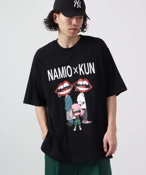 RE730（アールイーセブンサーティー）の「RE730 なみおくんプリント ルーズ半袖Tシャツ（Tシャツ/カットソー・メンズ・ホワイト系その他/ブラック系その他/ブラック・XL/L/M）」の15枚目の写真