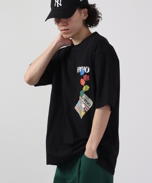 RE730（アールイーセブンサーティー）の「RE730 なみおくんプリント ルーズ半袖Tシャツ（Tシャツ/カットソー・メンズ・ホワイト系その他/ブラック系その他/ブラック・XL/L/M）」の11枚目の写真