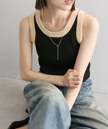 mystic | 配色ニットタンクトップ(タンクトップ)