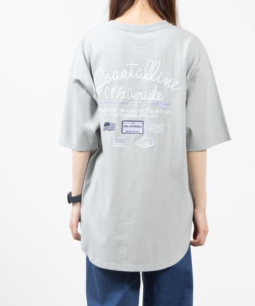 Mac-House(マックハウス)の「UNDERWRAPS アンダーラップス ラウンドヘムビッグシルエットTシャツ(Tシャツ/カットソー・レディース・ピンク/ミント/ホワイト・フリー)」の3枚目の写真