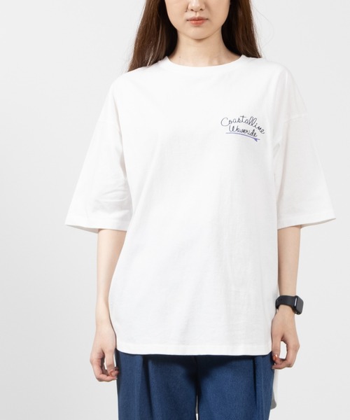 Mac-House(マックハウス)の「UNDERWRAPS アンダーラップス ラウンドヘムビッグシルエットTシャツ(Tシャツ/カットソー・レディース・ピンク/ミント/ホワイト・フリー)」の11枚目の写真