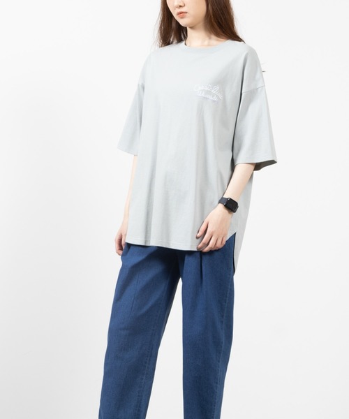 Mac-House(マックハウス)の「UNDERWRAPS アンダーラップス ラウンドヘムビッグシルエットTシャツ(Tシャツ/カットソー・レディース・ピンク/ミント/ホワイト・フリー)」の6枚目の写真