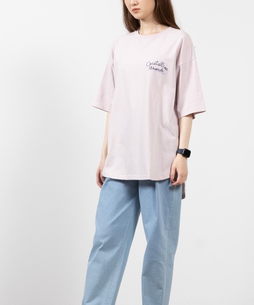 Mac-House(マックハウス)の「UNDERWRAPS アンダーラップス ラウンドヘムビッグシルエットTシャツ(Tシャツ/カットソー・レディース・ピンク/ミント/ホワイト・フリー)」の7枚目の写真