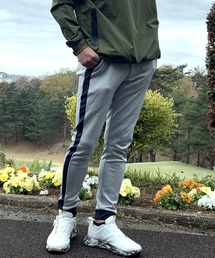 COMON GOLF（コモンゴルフ）の「ポンチ ストレッチ ジャージ素材 ライン入り ゴルフウェア ジョガーパンツ（スウェットパンツ）」