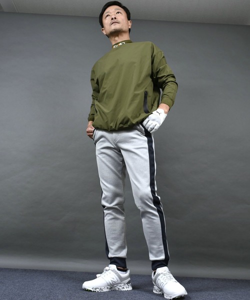 COMON GOLF(コモンゴルフ)の「ポンチ ストレッチ ジャージ素材 ライン入り ゴルフウェア ジョガーパンツ(スウェットパンツ・メンズ・杢グレー/ネイビー/グレー系2/チャコールグレー・M/L/XL/XXL/XXXL)」の5枚目の写真