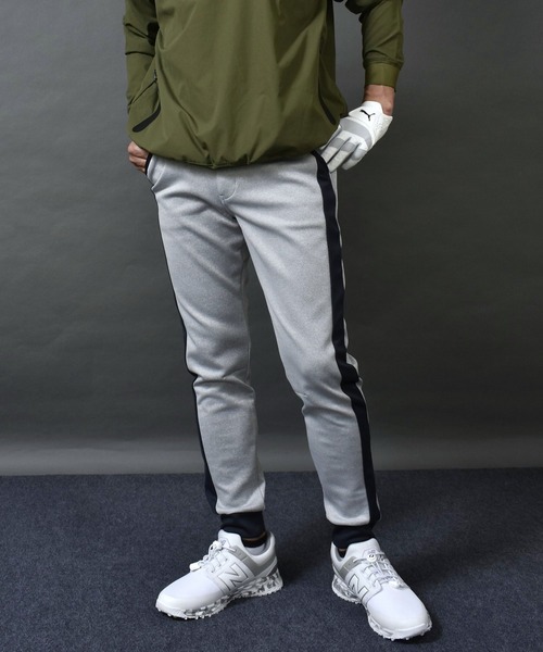 COMON GOLF(コモンゴルフ)の「ポンチ ストレッチ ジャージ素材 ライン入り ゴルフウェア ジョガーパンツ(スウェットパンツ・メンズ・杢グレー/ネイビー/グレー系2/チャコールグレー・M/L/XL/XXL/XXXL)」の6枚目の写真