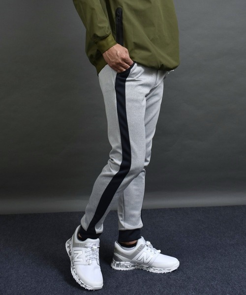 COMON GOLF(コモンゴルフ)の「ポンチ ストレッチ ジャージ素材 ライン入り ゴルフウェア ジョガーパンツ(スウェットパンツ・メンズ・杢グレー/ネイビー/グレー系2/チャコールグレー・M/L/XL/XXL/XXXL)」の15枚目の写真