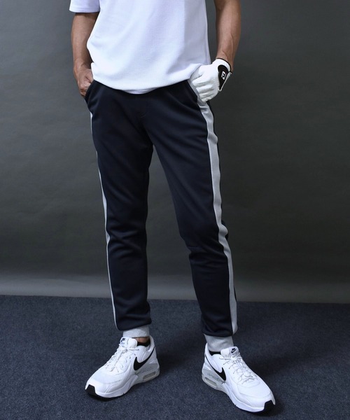 COMON GOLF(コモンゴルフ)の「ポンチ ストレッチ ジャージ素材 ライン入り ゴルフウェア ジョガーパンツ(スウェットパンツ・メンズ・杢グレー/ネイビー/グレー系2/チャコールグレー・M/L/XL/XXL/XXXL)」の17枚目の写真