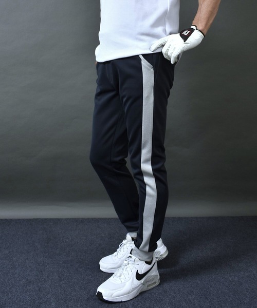 COMON GOLF(コモンゴルフ)の「ポンチ ストレッチ ジャージ素材 ライン入り ゴルフウェア ジョガーパンツ(スウェットパンツ・メンズ・杢グレー/ネイビー/グレー系2/チャコールグレー・M/L/XL/XXL/XXXL)」の18枚目の写真
