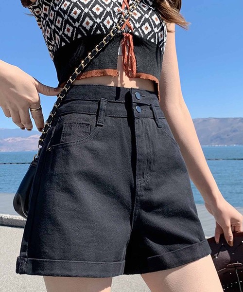 NANEA（ナネア）の「デニムショートパンツ（デニムパンツ・レディース・ブラック/ホワイト/ブルー・SMALL/MEDIUM/LARGE/X-LARGE）」の15枚目の写真