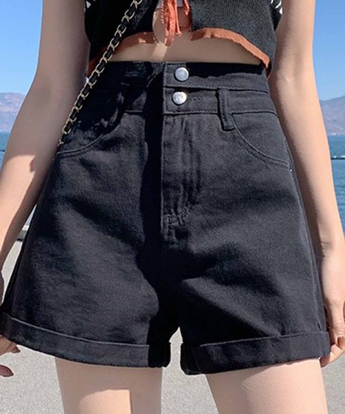NANEA（ナネア）の「デニムショートパンツ（デニムパンツ・レディース・ブラック/ホワイト/ブルー・SMALL/MEDIUM/LARGE/X-LARGE）」の16枚目の写真