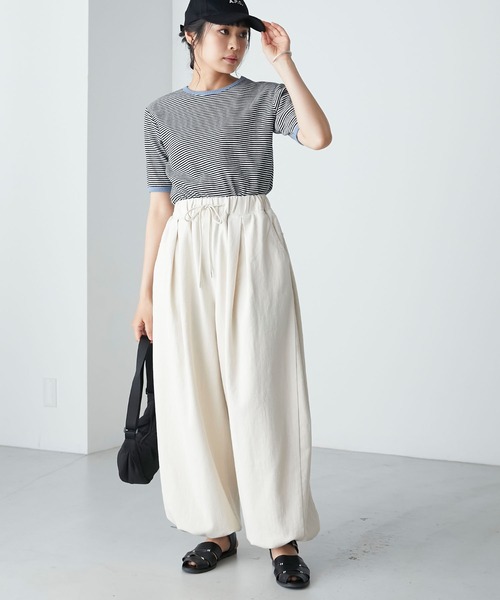 FOXEY NEWYORK サイドボタンワイドパンツ Promenade FOXEY NEW YORK - FOXEY NEWYORK サイドボタンワイドパンツ
