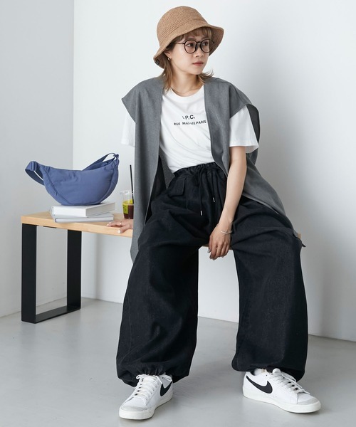 forksy.(フォルクシー)の「【forksy.】サイドタックワイドデニムパンツ(デニムパンツ・レディース・アイボリー/ブラック/ネイビー・FREE)」の17枚目の写真