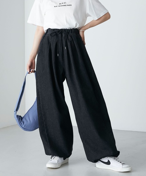 forksy.(フォルクシー)の「【forksy.】サイドタックワイドデニムパンツ(デニムパンツ・レディース・アイボリー/ブラック/ネイビー・FREE)」の19枚目の写真