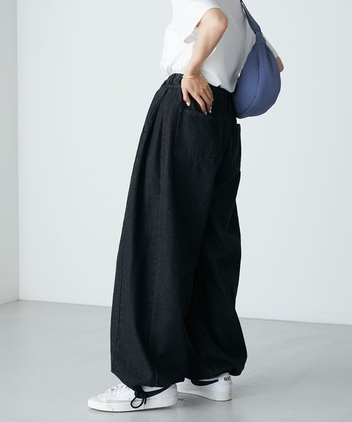 forksy.(フォルクシー)の「【forksy.】サイドタックワイドデニムパンツ(デニムパンツ・レディース・アイボリー/ブラック/ネイビー・FREE)」の20枚目の写真