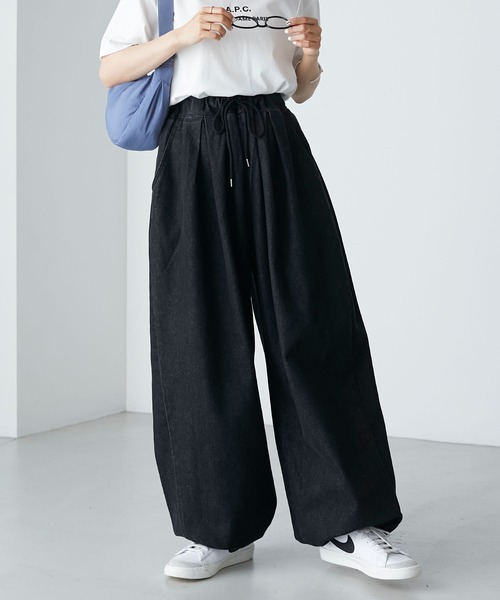forksy.(フォルクシー)の「【forksy.】サイドタックワイドデニムパンツ(デニムパンツ・レディース・アイボリー/ブラック/ネイビー・FREE)」の22枚目の写真