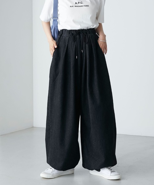 i+mu ルーズデニムワイドパンツ Curensology｜<&RC>ワイドルーズデニムパンツ | Rakuten Fashion