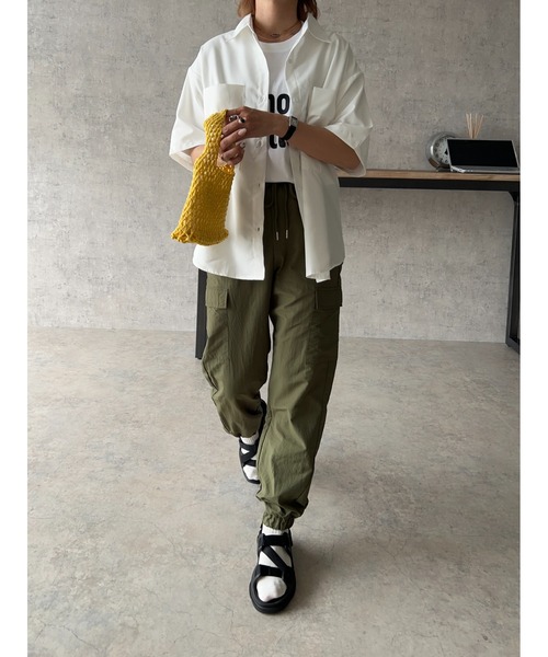 owndaily(オンデイリー)の「カーゴジョガーパンツ(カーゴパンツ・レディース・カーキ/ブラック・FREE)」の9枚目の写真