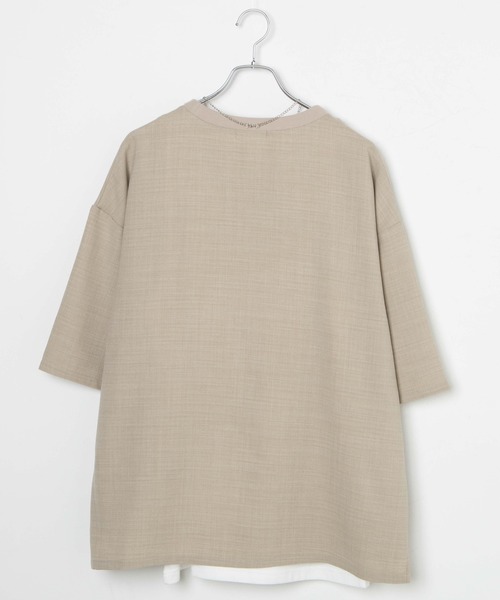 WEGO（ウィゴー）の「WEGO/アンサンブル アクセ付きプルオーバーシャツ（アンサンブル・メンズ・スミクロ/ベージュ・LARGE/MEDIUM）」の18枚目の写真