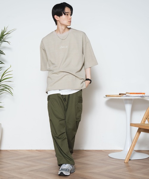 WEGO（ウィゴー）の「WEGO/アンサンブル アクセ付きプルオーバーシャツ（アンサンブル・メンズ・スミクロ/ベージュ・LARGE/MEDIUM）」の14枚目の写真